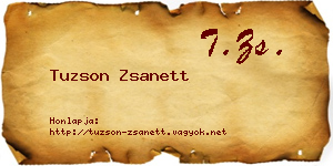 Tuzson Zsanett névjegykártya